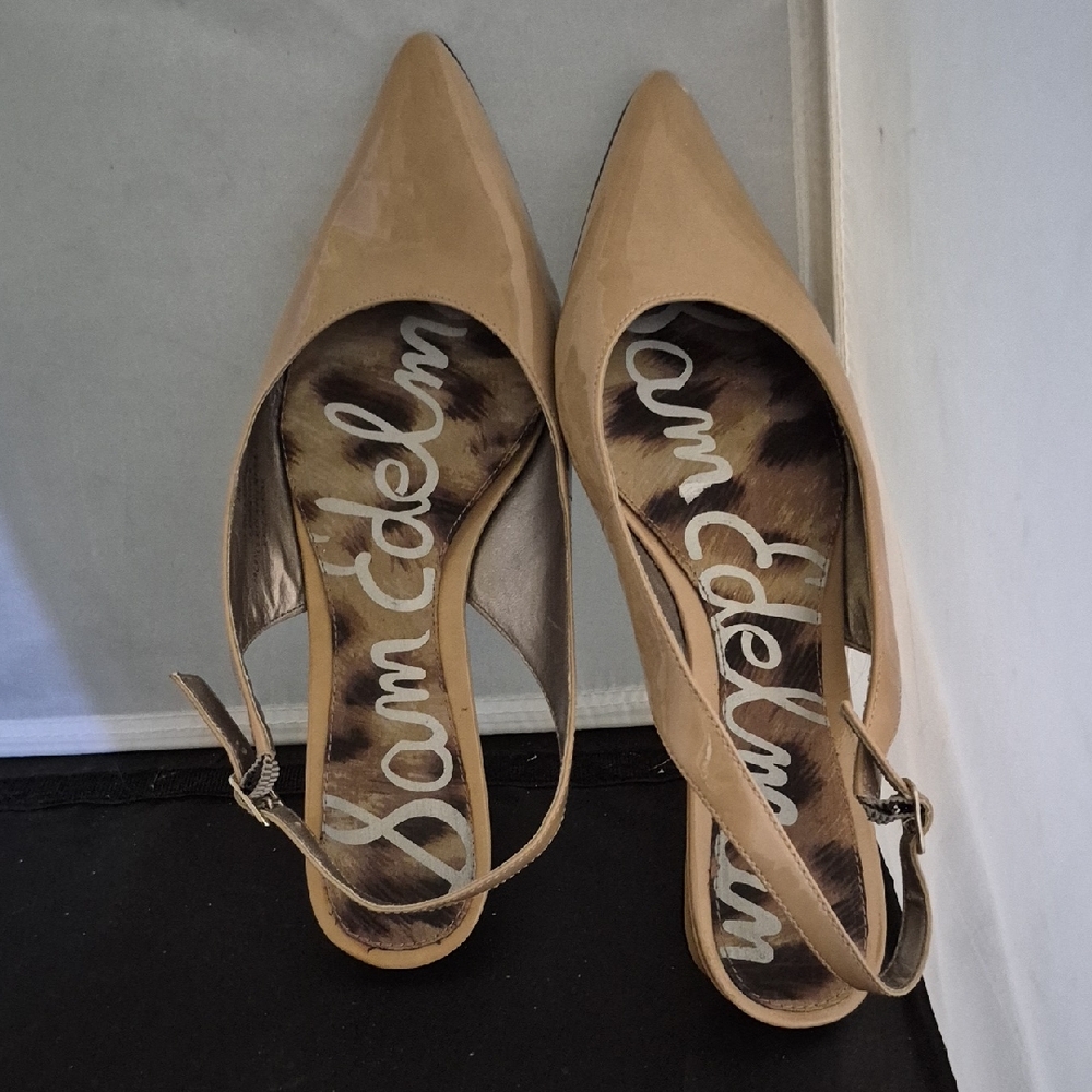 Sam Edelman Beige Slingback Heels